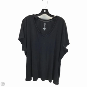 Weekend Wear Top Short Sleeve Basic By Clothes Mentor In Black, Size: 3x