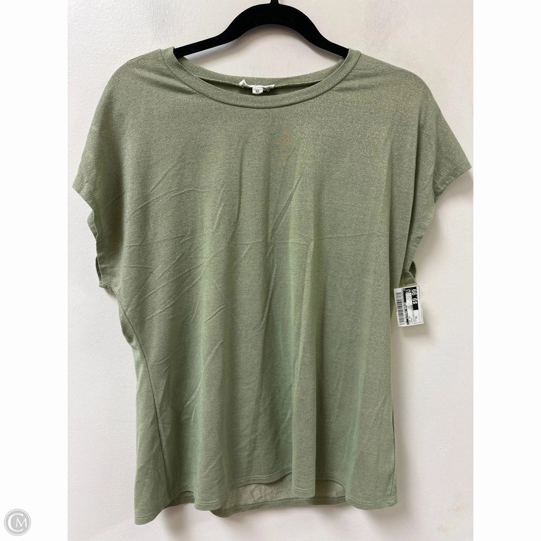 Light Stretch Top Short Sleeve By Clothes Mentor In Green, Size: Xl