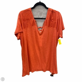 Relaxed Fit Design Unisex Core Top Short Sleeve By Como Blu In Orange, Size: 2x
