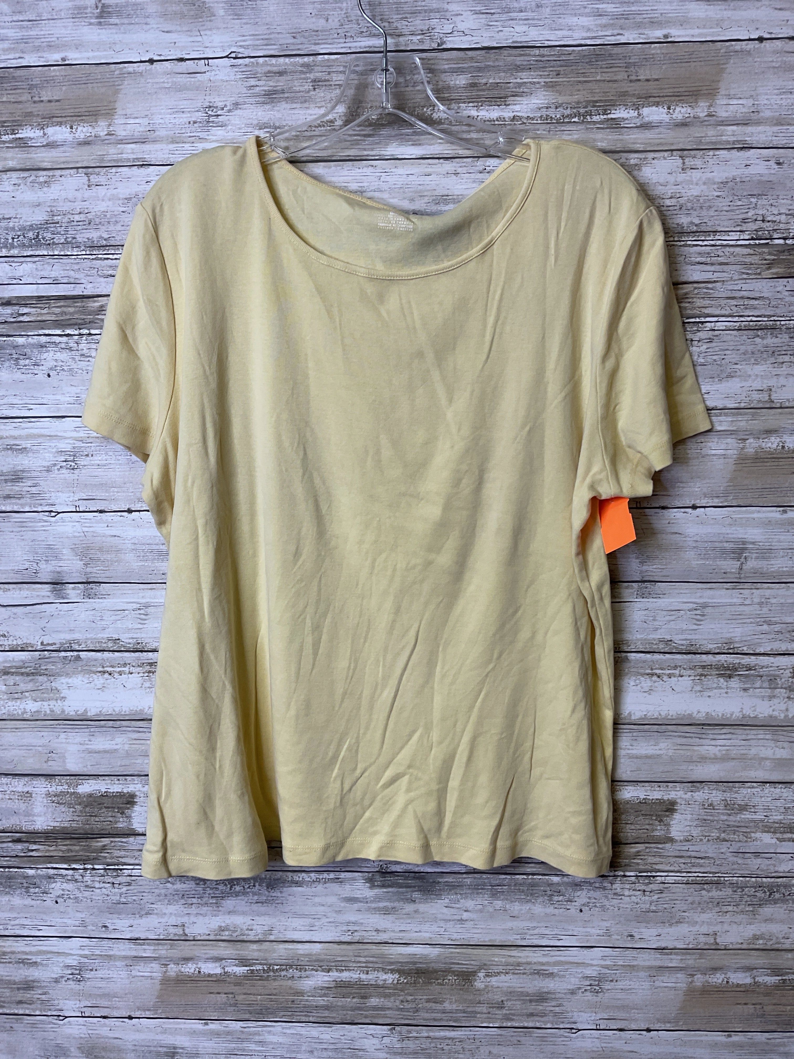 Top Ss Basic By Jones New York In Yellow, Size:Xxl Versatile Performance