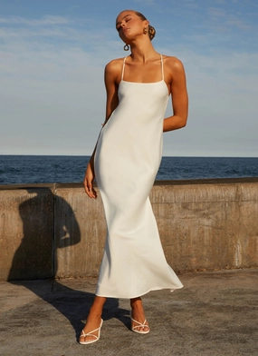 Runway Royalty Maxi Dress - White Bright Accent