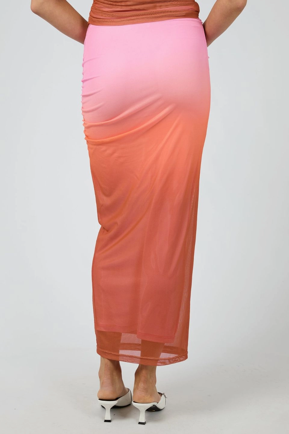 Soft Outfit Silicone Grip Trim Camilla Sunset Pink Midi Skirt