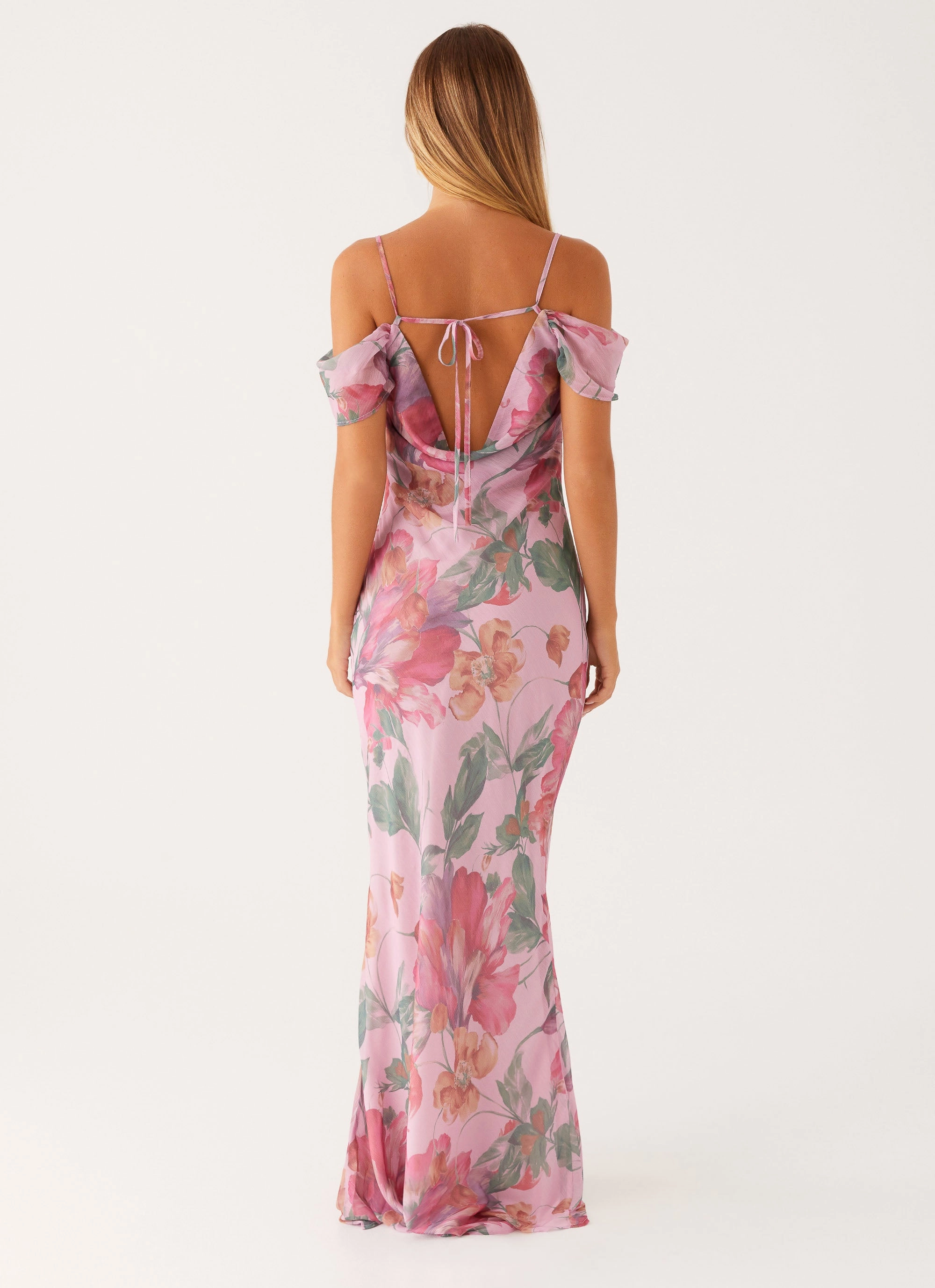 All Inclusive Fall Flow Seline Maxi Dress - Pink Floral