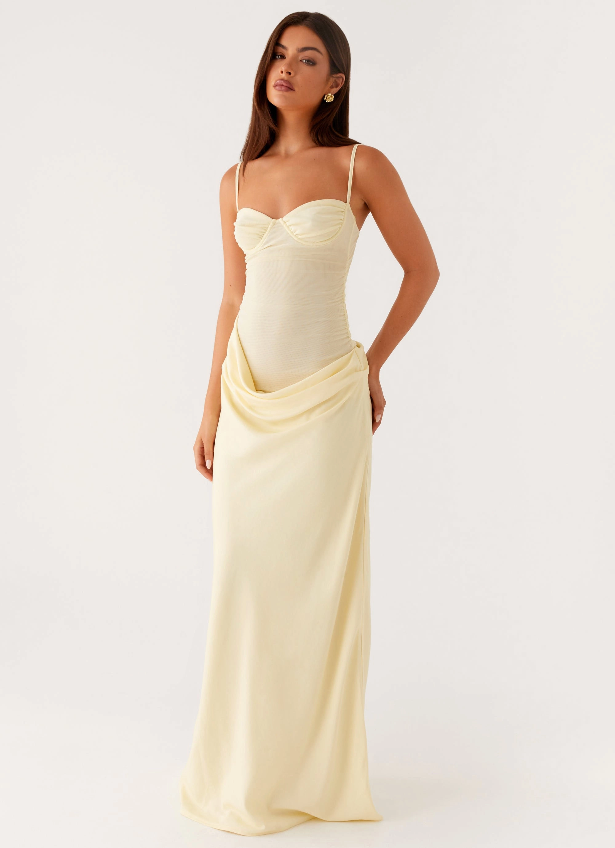 Romy Maxi Dress - Yellow Bright Feel Trend Detail