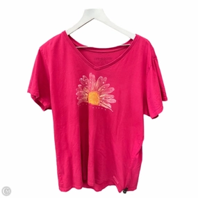 Top Short Sleeve By Life Is Good In Pink, Size: Xl Sporty Style Wear Vintage authenticity