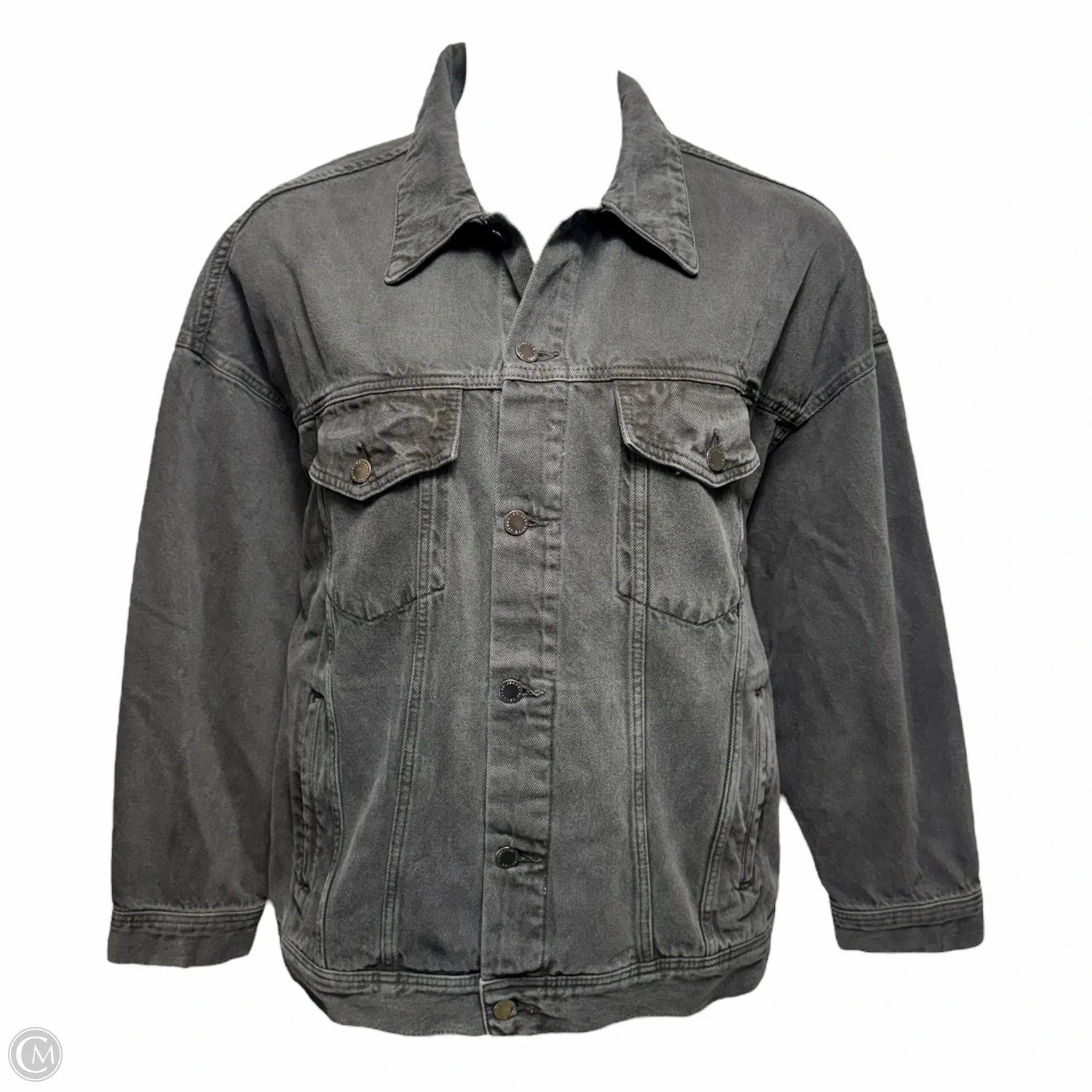 Jacket Denim By Adriano Goldschmied In Black Denim, Size: L Single Buttons