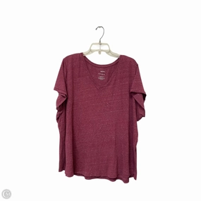 Versatile Wardrobe Piece teenagers' Top Short Sleeve Basic By Sonoma In Purple, Size: 3x