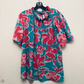Top Short Sleeve By Haptics In Floral Print, Size: 2x Active Trend Look