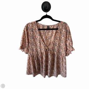 Top Short Sleeve By Shein In Blue & Orange, Size: 1x Easy Wear Option