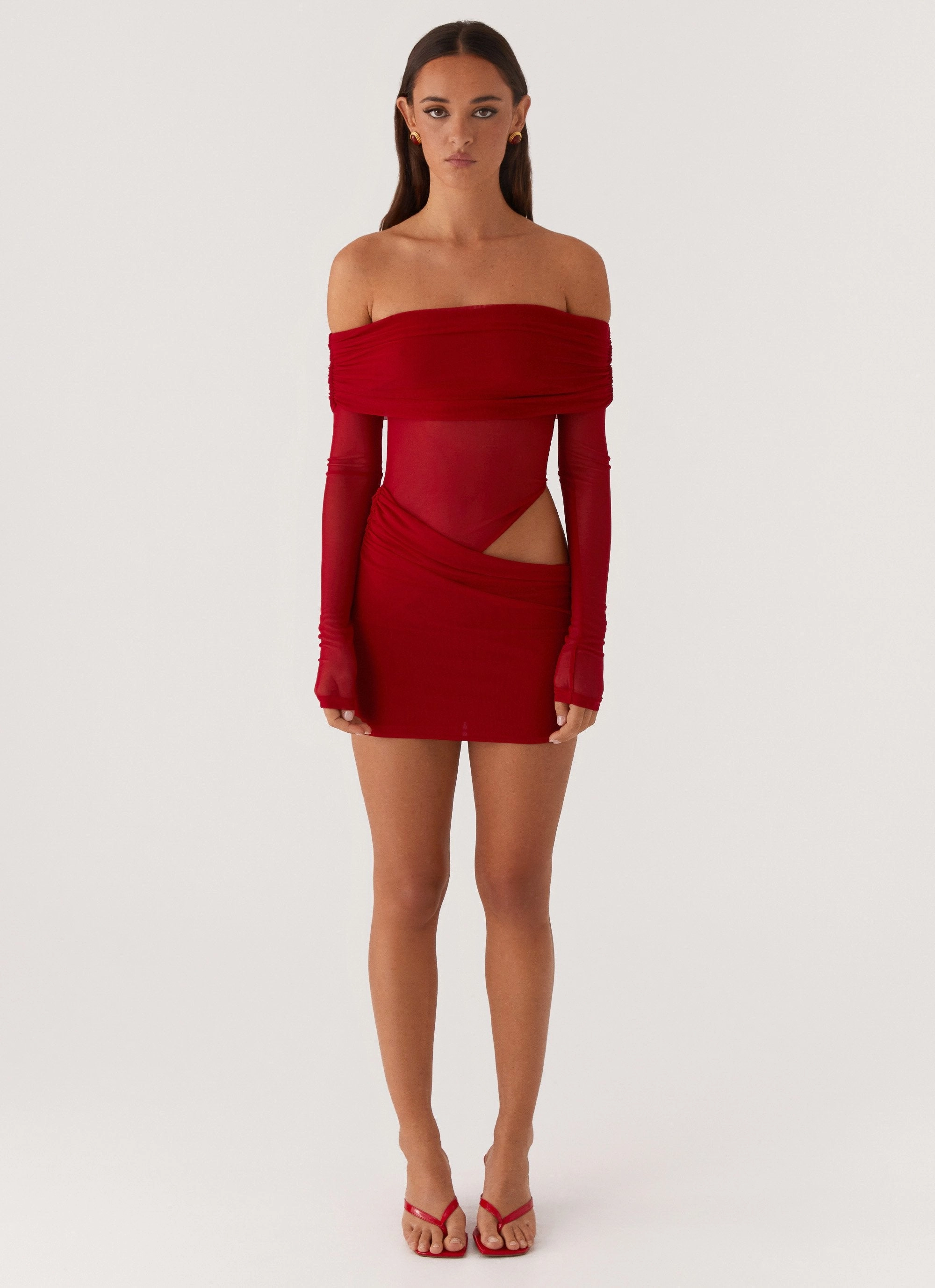 No Doubt Mini Dress - Red QuickDryTechnology Perfect For Work