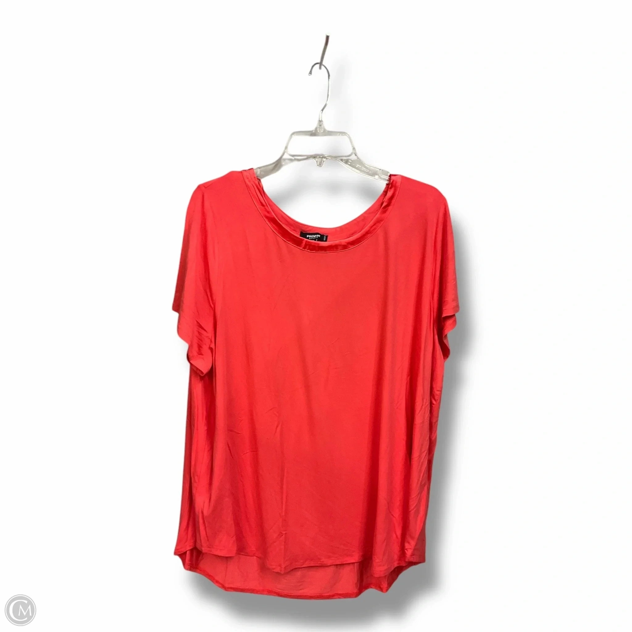 Comfy Layering Soft touch finish Top Short Sleeve By Premise Studio In Orange, Size: 2x
