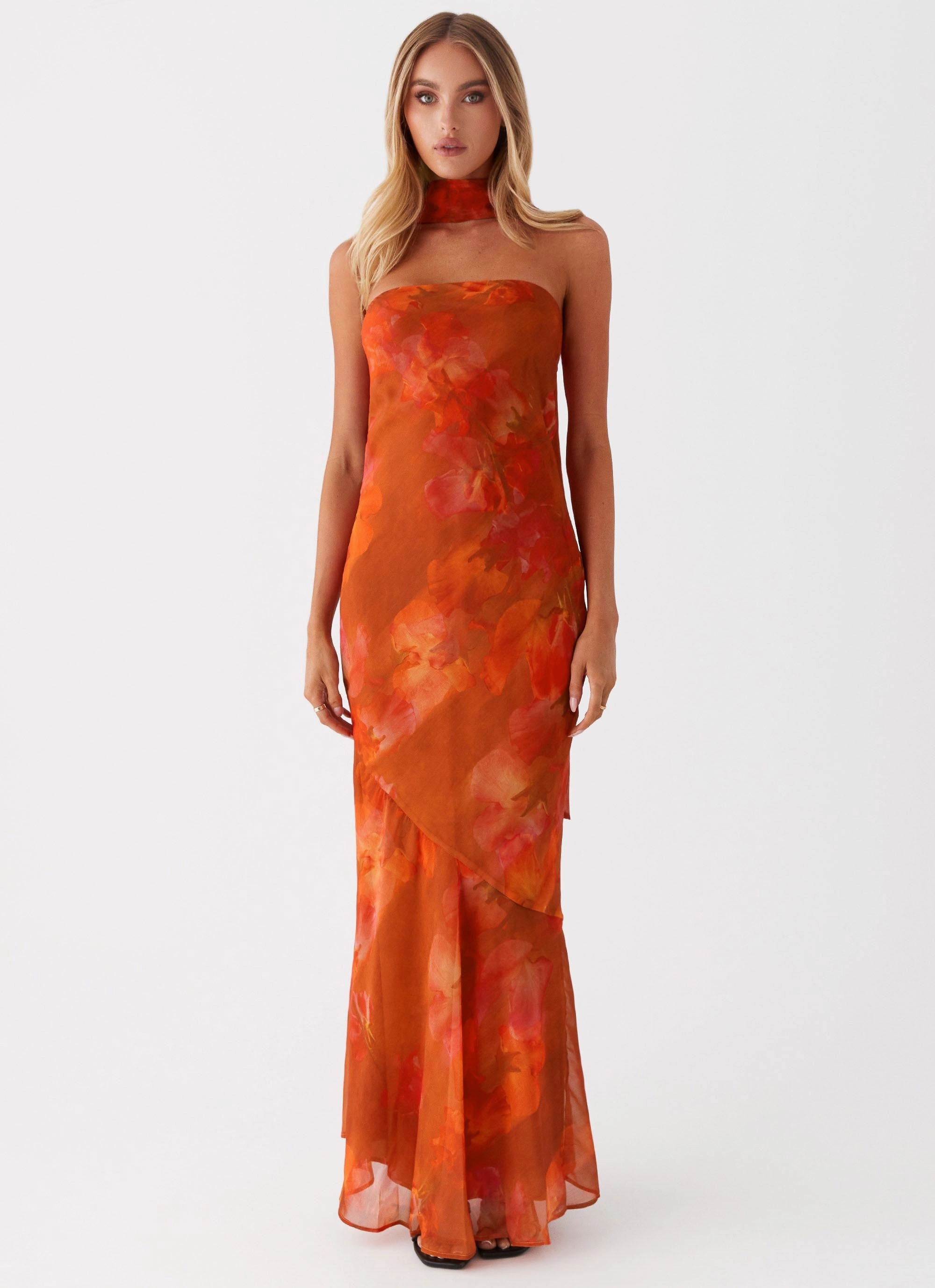 Under The Pagoda Maxi Dress - Amber Lace Detail
