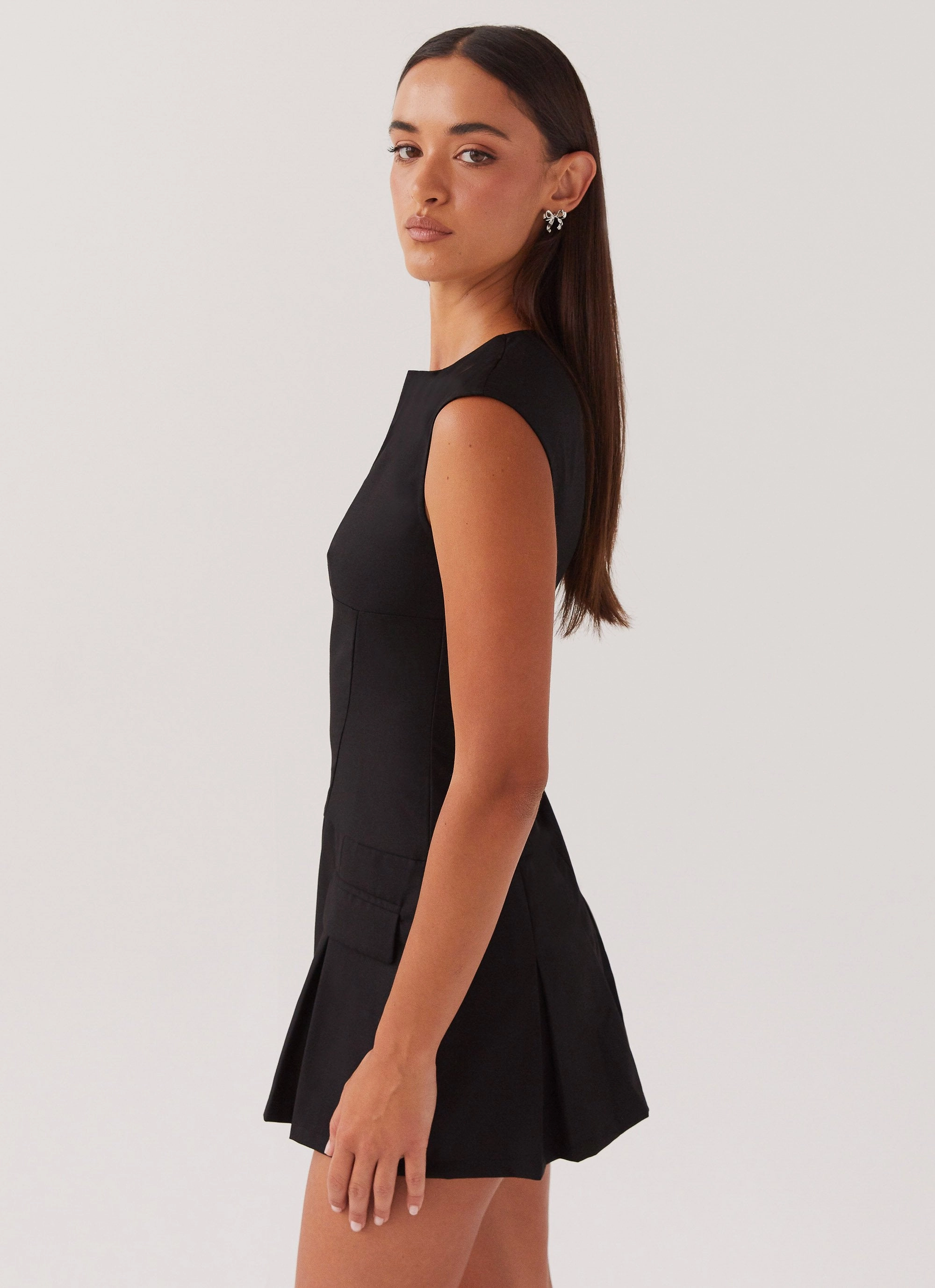Cassia Mini Dress - Black ComfortFitDesign Adjustable-Straps