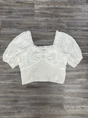 White Top Short Sleeve Cmb, Size 1x Elastic waist Light Style