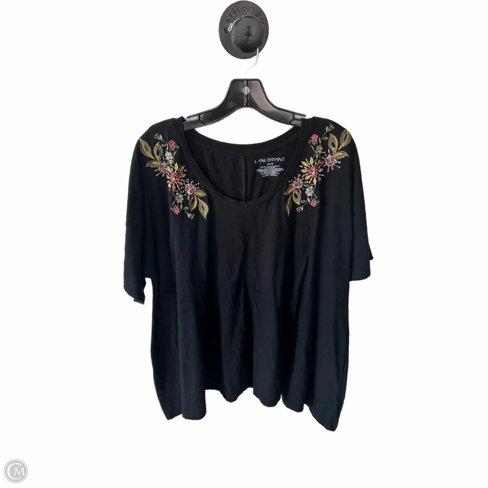 Top Short Sleeve By Lane Bryant In Black, Size: 4x Sleek Stretch Fit