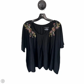 Top Short Sleeve By Lane Bryant In Black, Size: 4x Sleek Stretch Fit