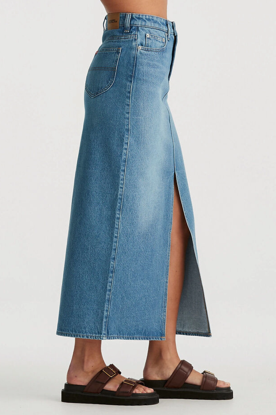 Neat Style Hi Pacific Fade Blue Maxi Skirt