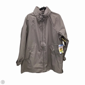 Coat Raincoat By Clothes Mentor In Grey, Size: Xxl Odor Resistant