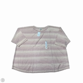 New! Top Short Sleeve By Croft And Barrow In Pink, Size: 4x Abstract mystery