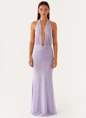 Silky Silhouette Studio Style Places To Be Maxi Dress - Lilac