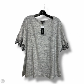 Top Short Sleeve By Lane Bryant In Grey, Size: 1x On-the-Go Comfort