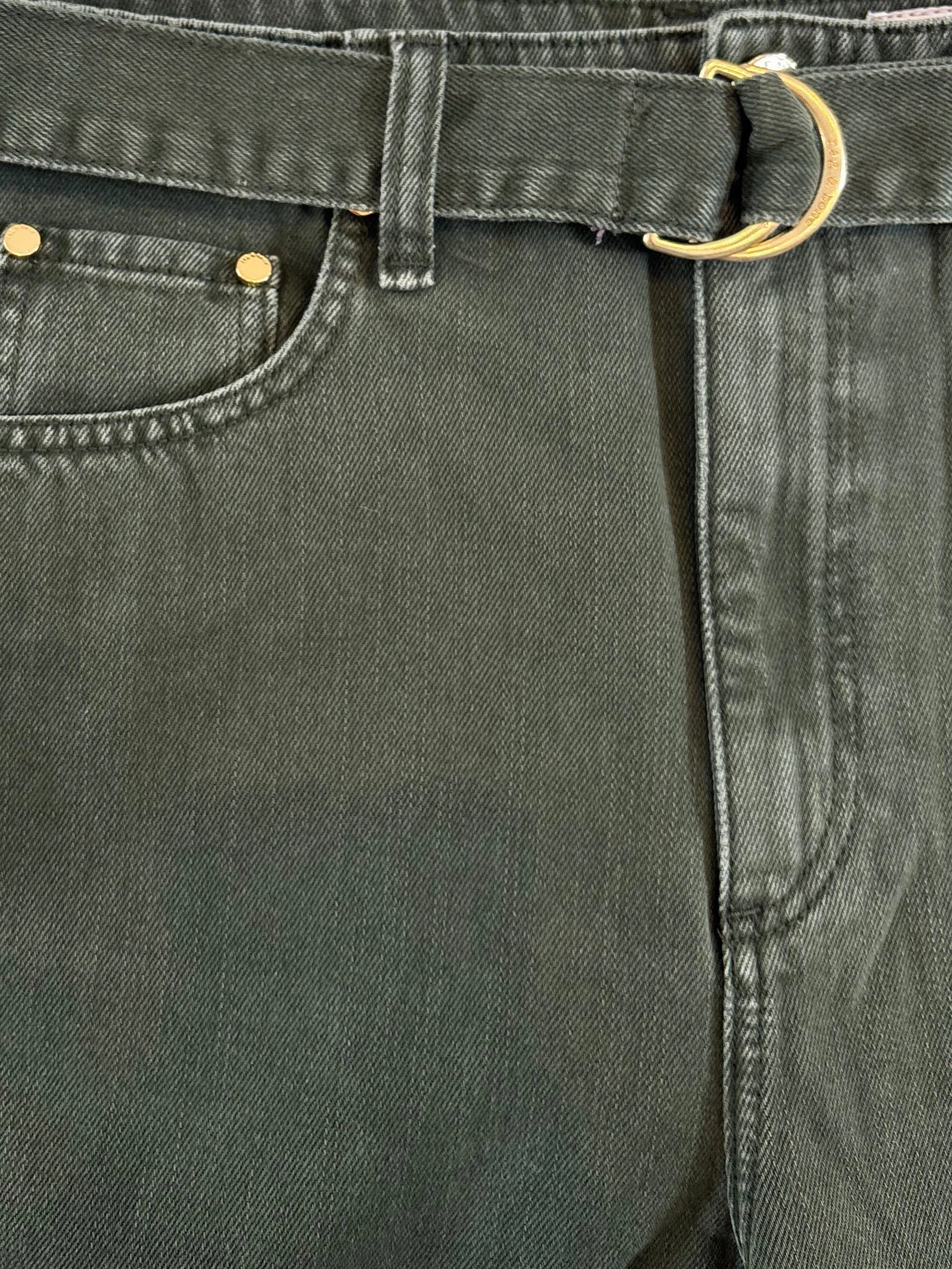 Rag & Bone Charlie Barrel W Belt in Dark Olive Comfort for All