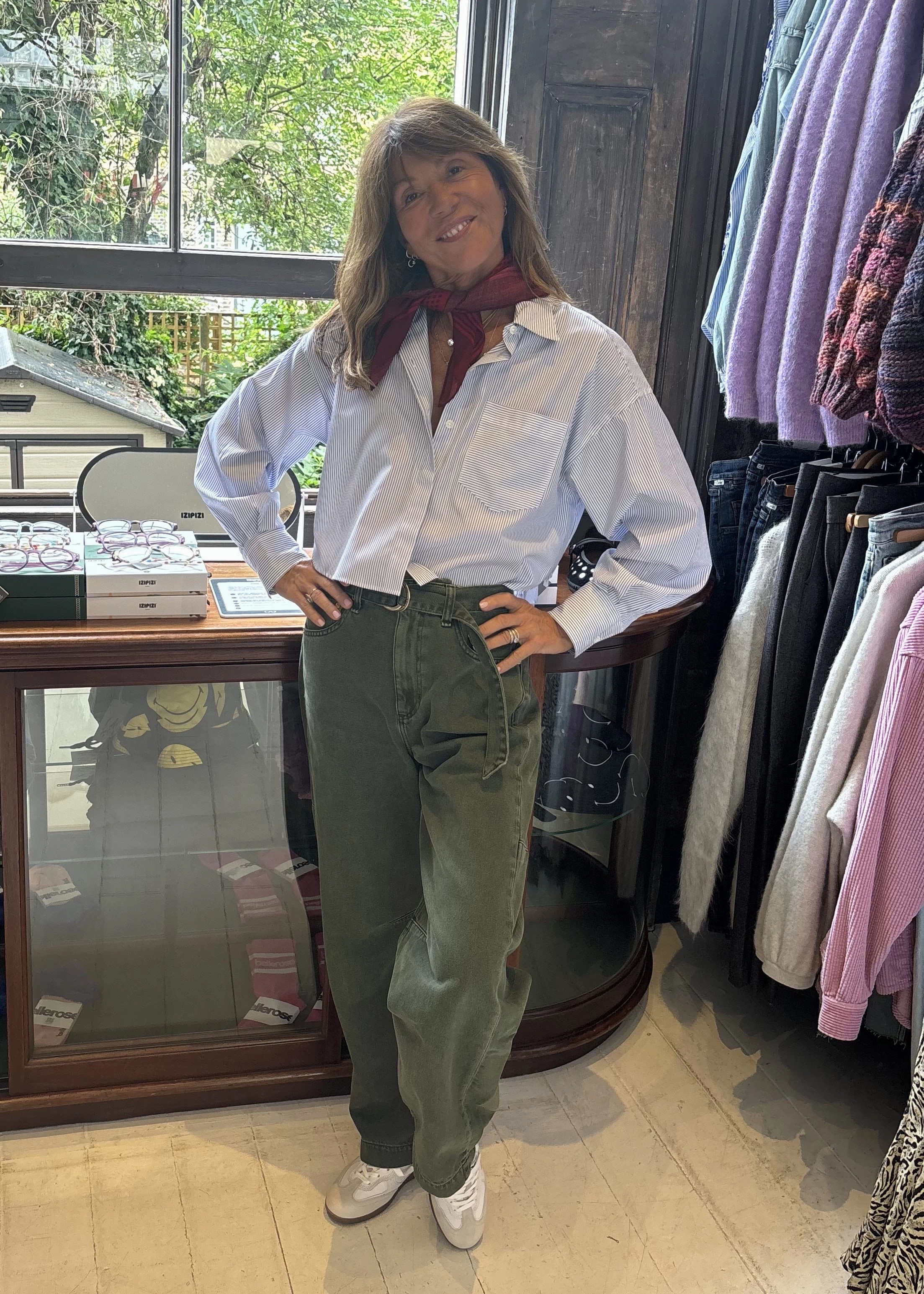 OrganicCotton NonRestrictiveFit Rag & Bone Charlie Barrel W Belt in Dark Olive