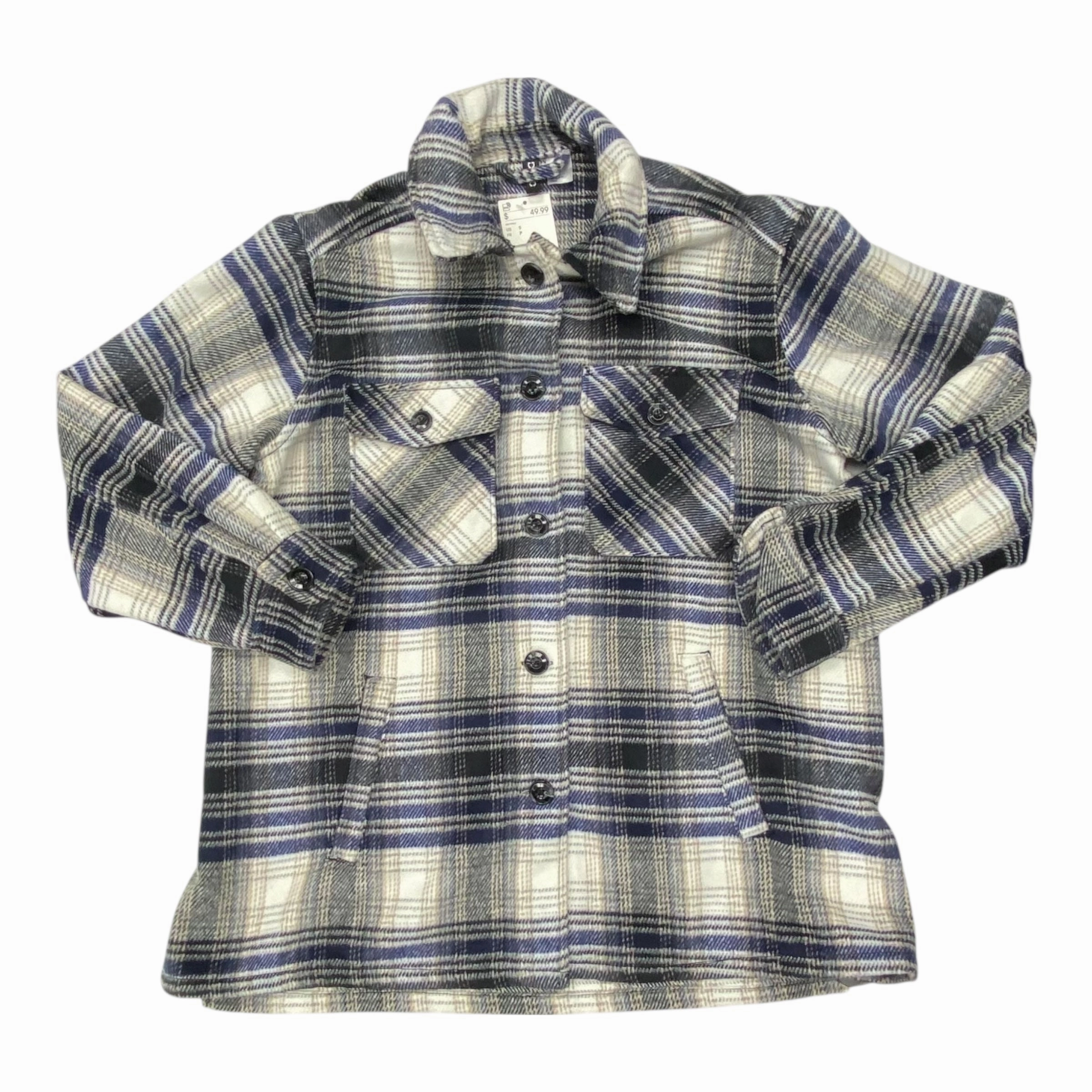 Odor Control Finish Jacket Other By H&M In Plaid Pattern, Size:S