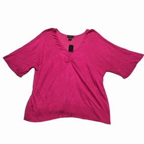 Casual Flex Top Short Sleeve By Lane Bryant In Pink, Size: 2x