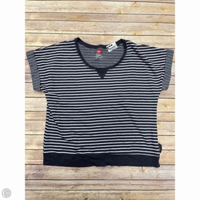 Durable Style Functional Fashion Top Short Sleeve By Hanes In Striped Pattern, Size: 2x