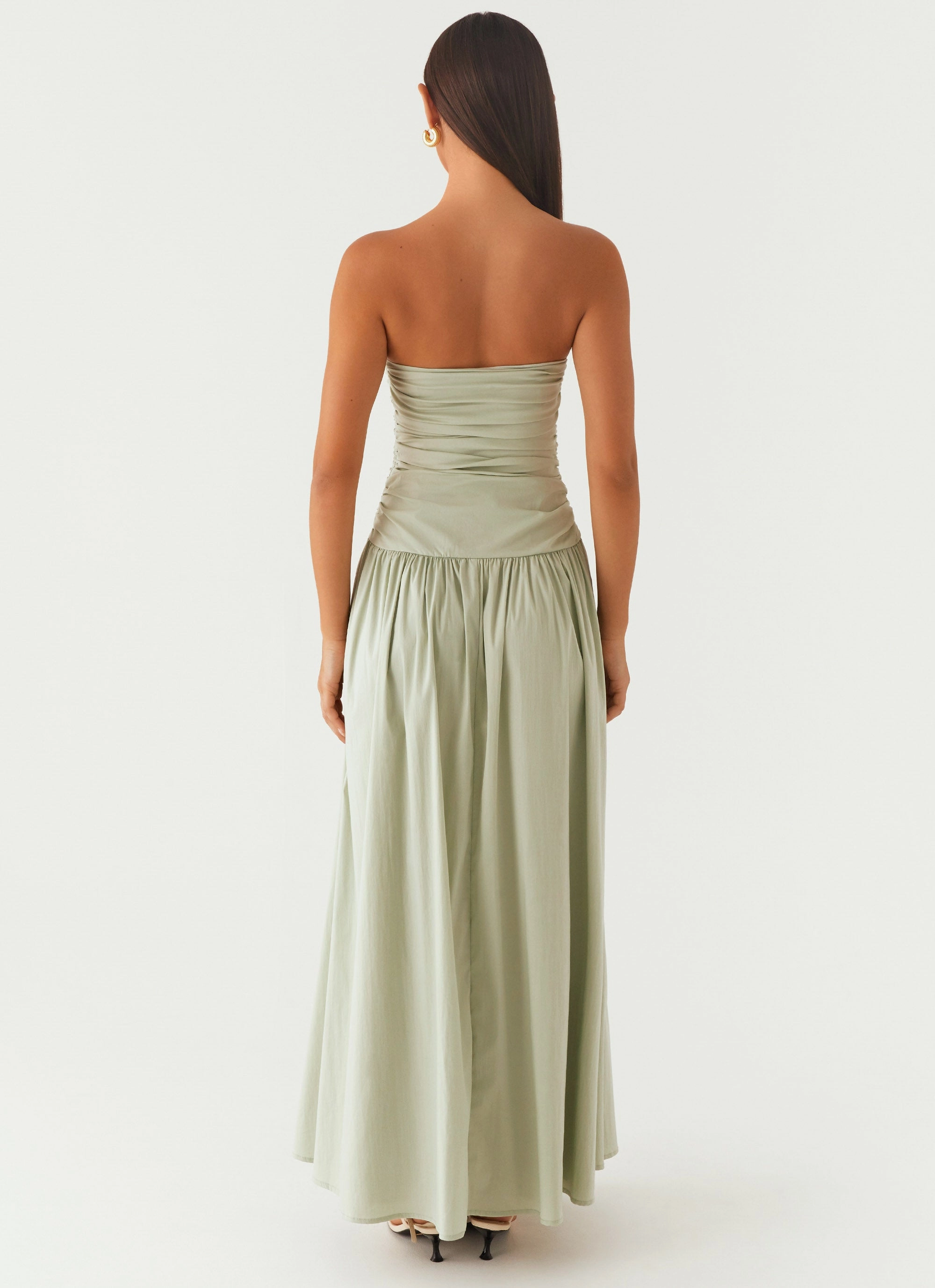 Gloss Accent Carmel Maxi Dress - Sage