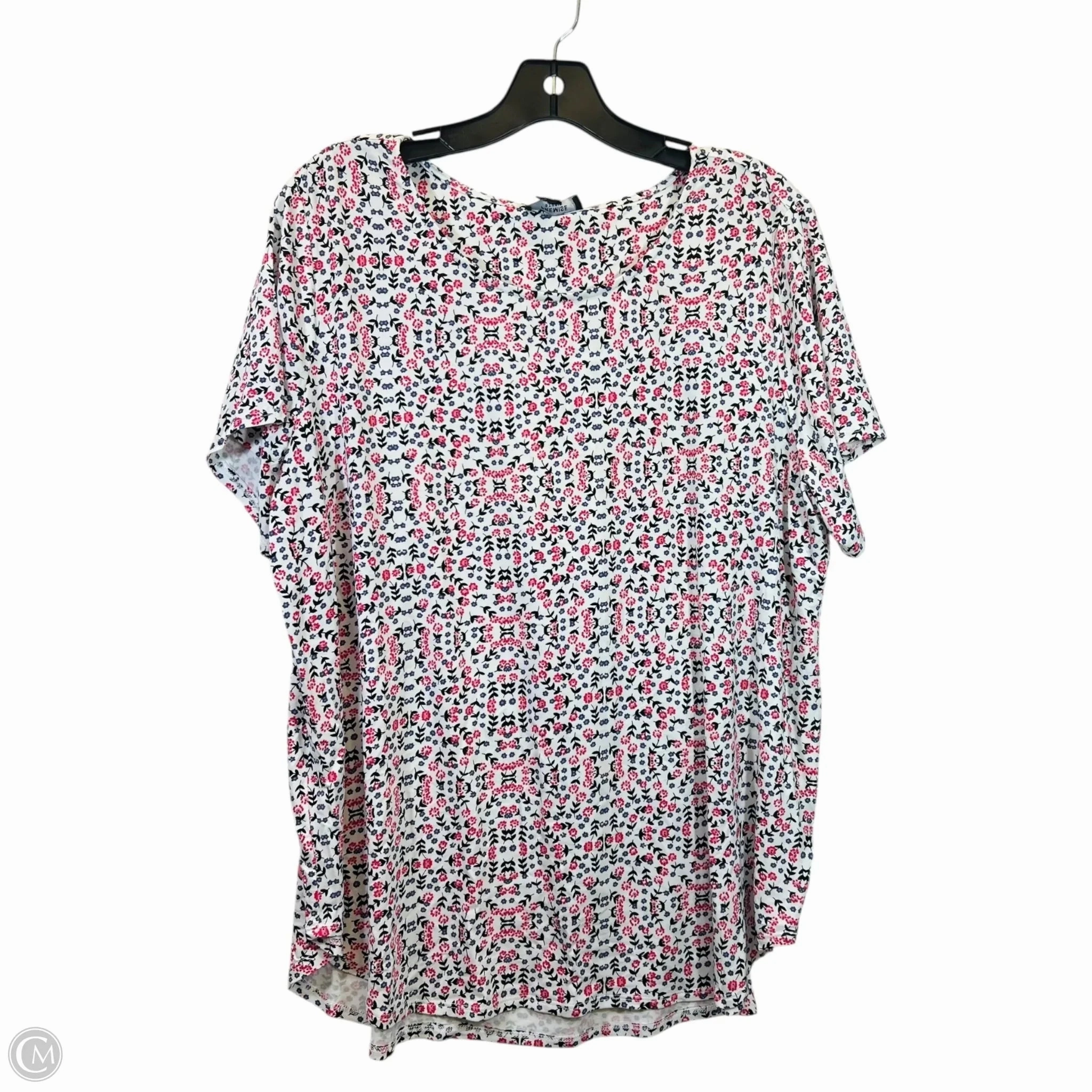 MultipurposeUse Casual Wear Top Short Sleeve By Premise Studio In Pink & Purple, Size: 1x