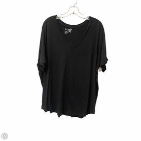 OdorResistantTechnology Casual Comfort Top Top Short Sleeve Basic By Terra & Sky In Black, Size: 2x