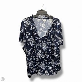Top Short Sleeve By Croft And Barrow In Tropical Print, Size: 3x Chilly Wear Recycled Polyester