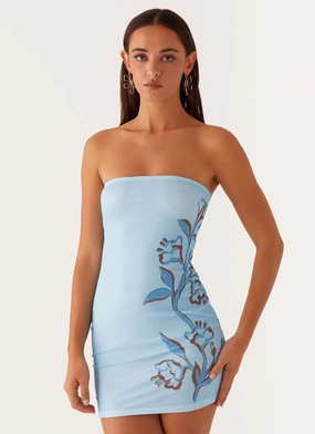 Finley Mini Dress - Blue Floral Formal-look