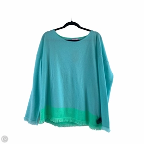 Bias Cut Hem Details Stretch Comfort Sweater Designer By Lilly Pulitzer In Aqua, Size: Xl
