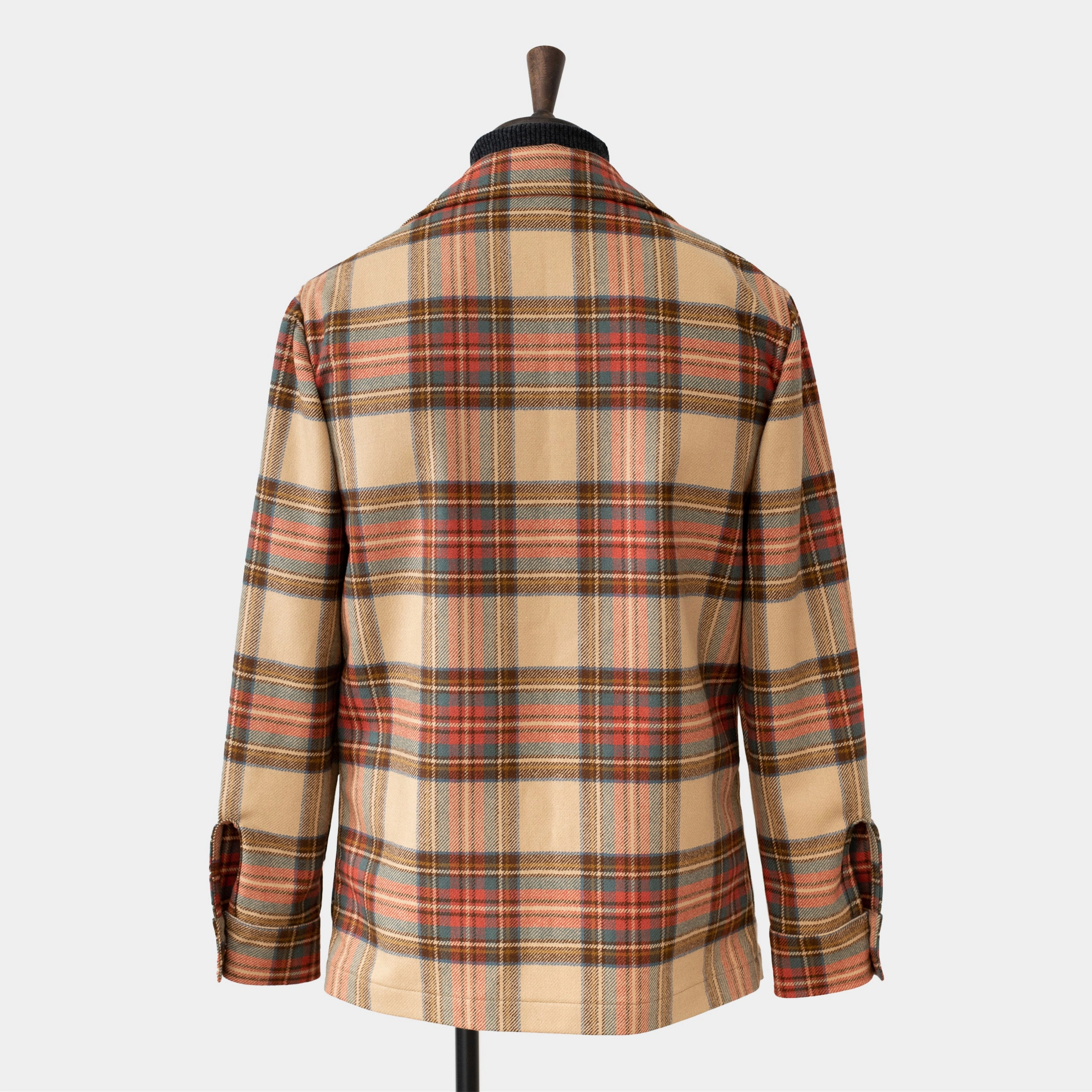 Easy Jacket Plaid Stowable Hood Easy Fit Piece