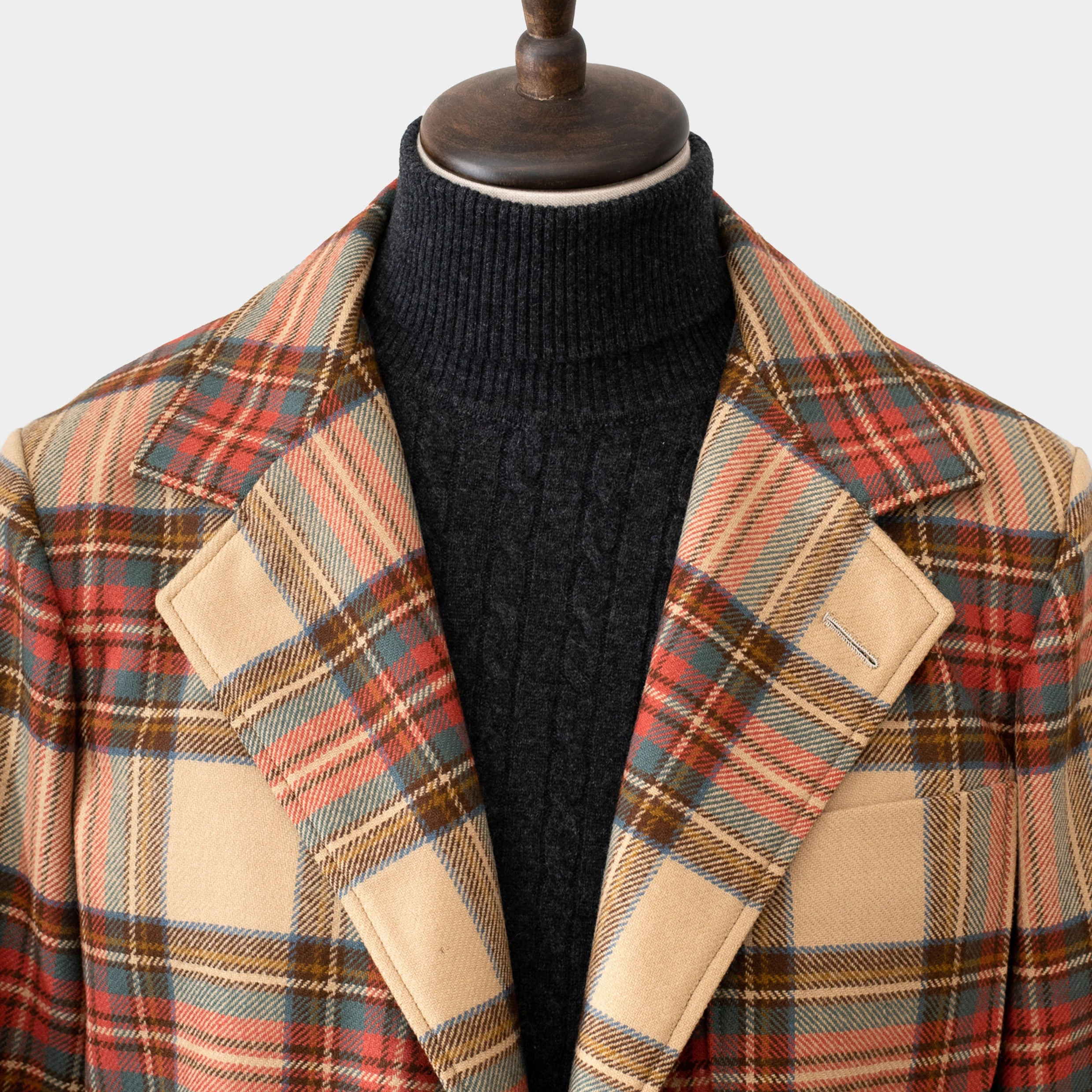 Outdoor Style Staple Gloss Free Texture Easy Jacket Plaid