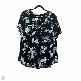soft look Round neck simplicity Top Short Sleeve By Torrid In Black, Size: 3x