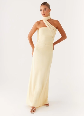 Draped Layer Movement Ready Songbird Maxi Dress - Yellow