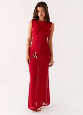 Worldwide Maxi Dress - Raspberry Elegant holiday wear Cafe Vibe