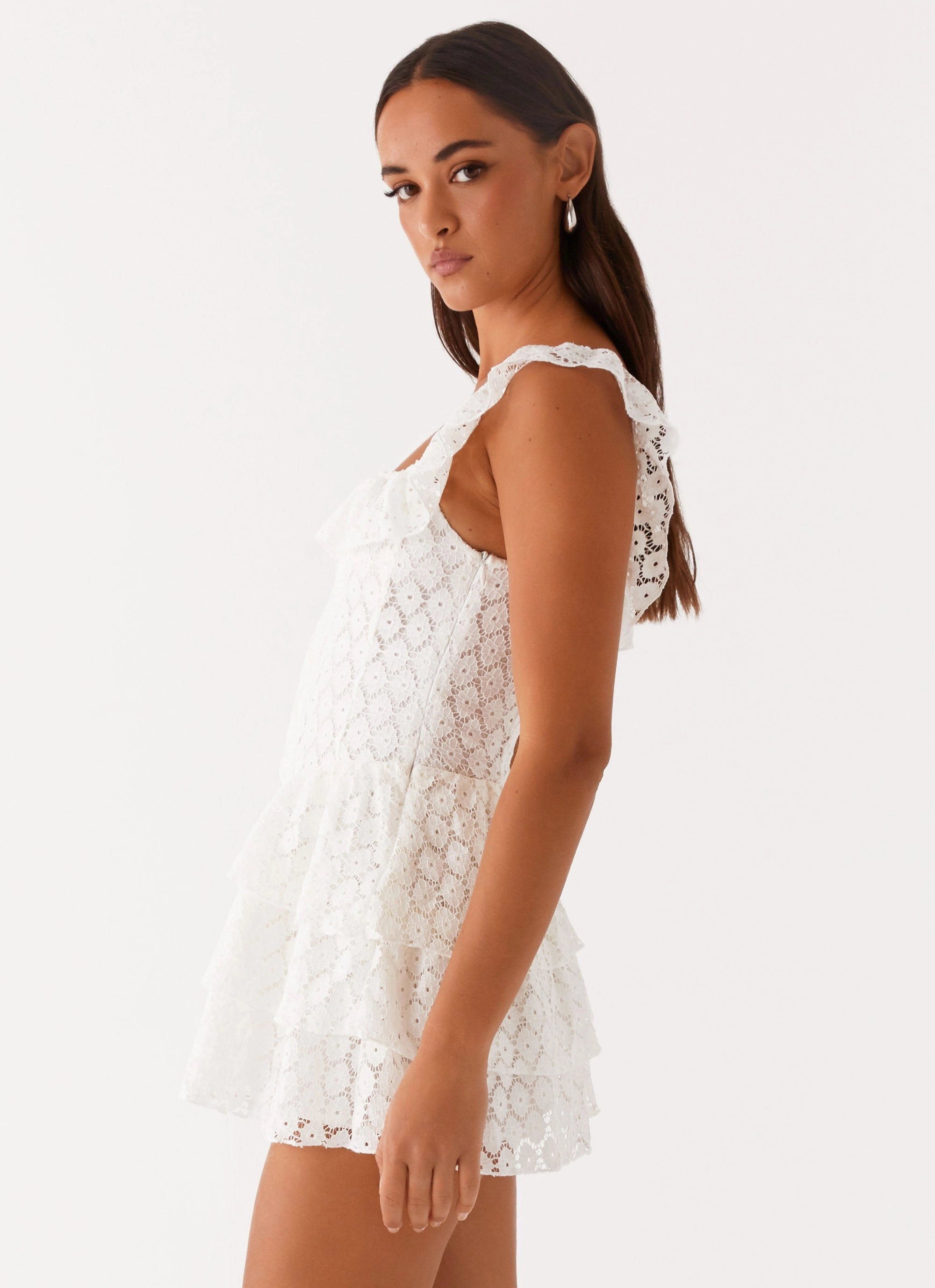 Natural Texture Paradise Dreams Corset Mini Dress - White