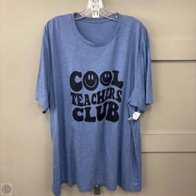 Comfortable Style Top Short Sleeve Basic By Clothes Mentor In Blue, Size: 2x