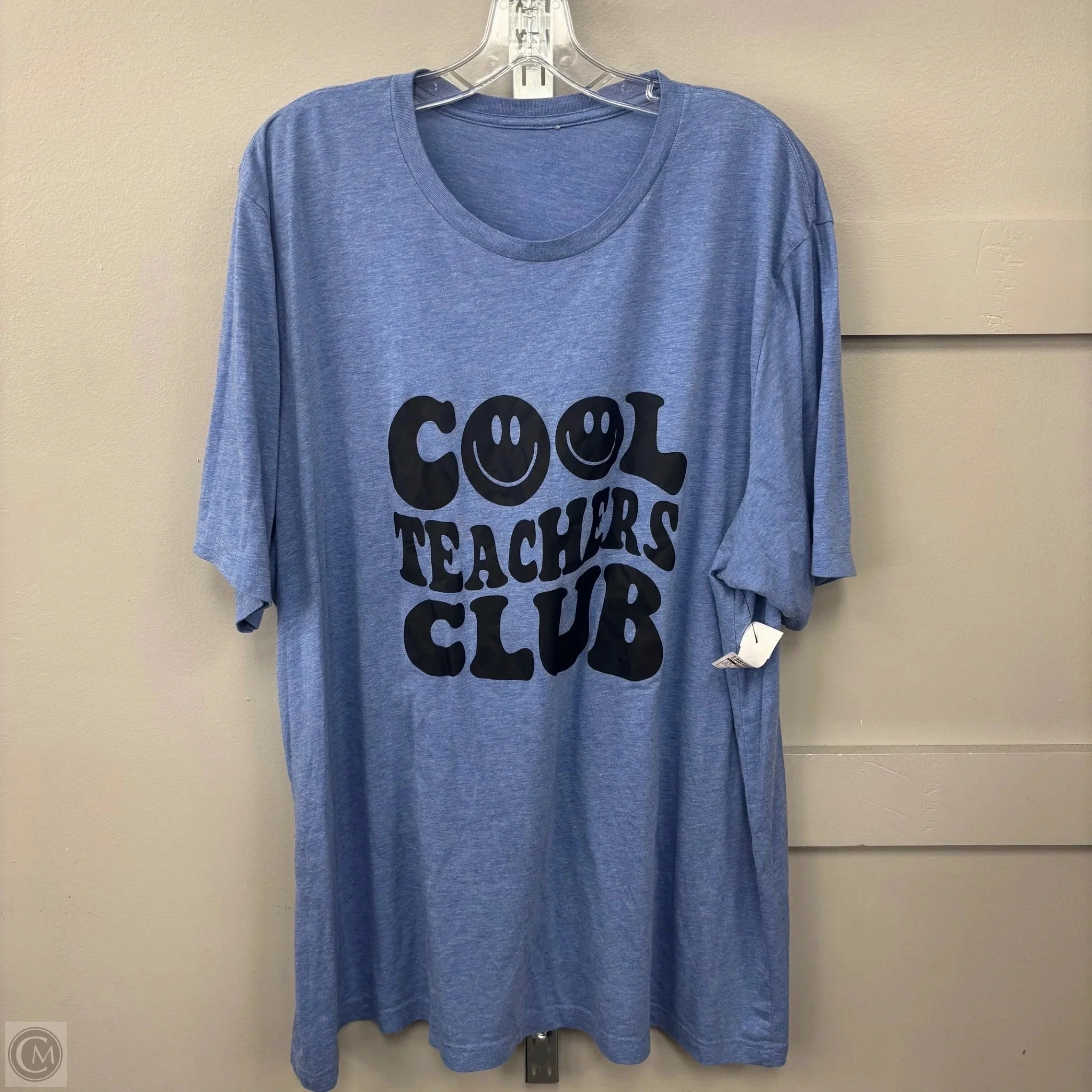 Comfortable Style Top Short Sleeve Basic By Clothes Mentor In Blue, Size: 2x