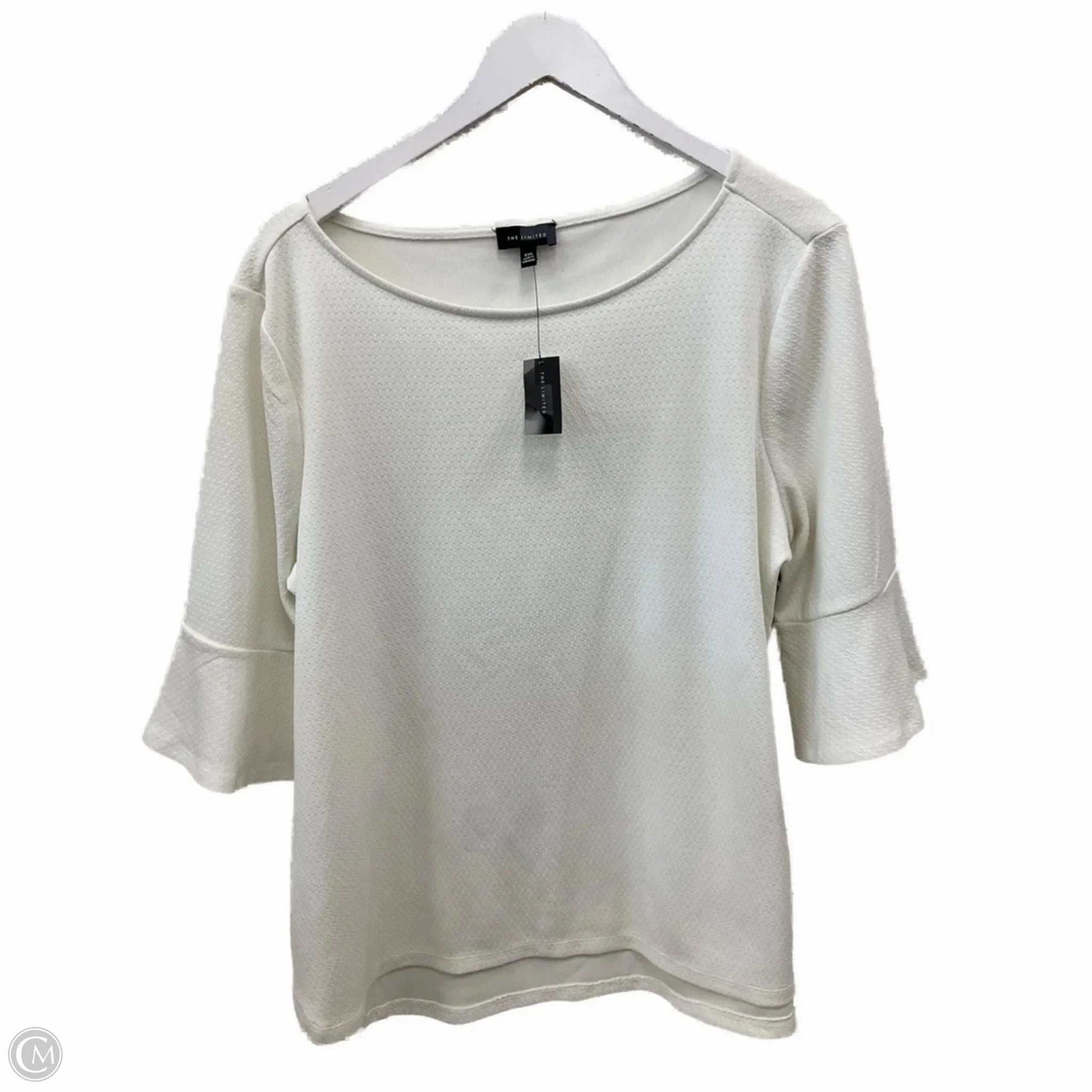 Top Short Sleeve By Clothes Mentor In Ivory, Size: Xxl Effortless Wear Fit