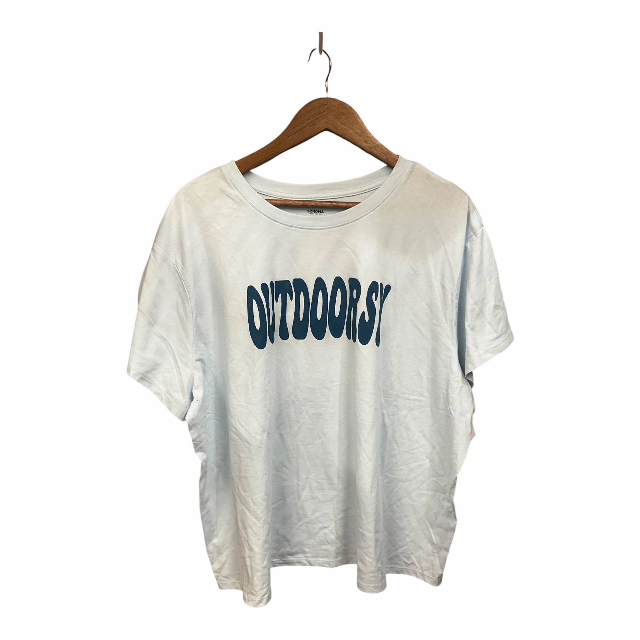 Top Short Sleeve By Sonoma In Blue, Size: 2x Comfy Touch