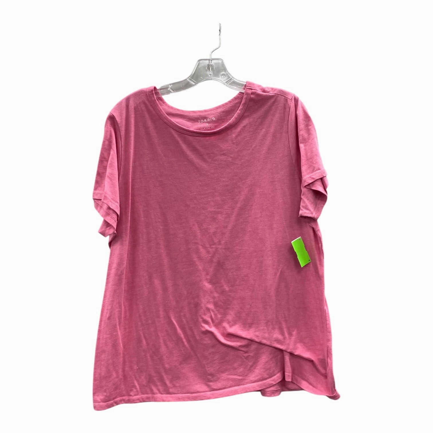 Breathable wear FadeResistant Top Ss By Torrid In Pink, Size:2X