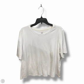 Top Short Sleeve Basic By Isaac Mizrahi Live Qvc In White, Size: 1x Casual Fit
