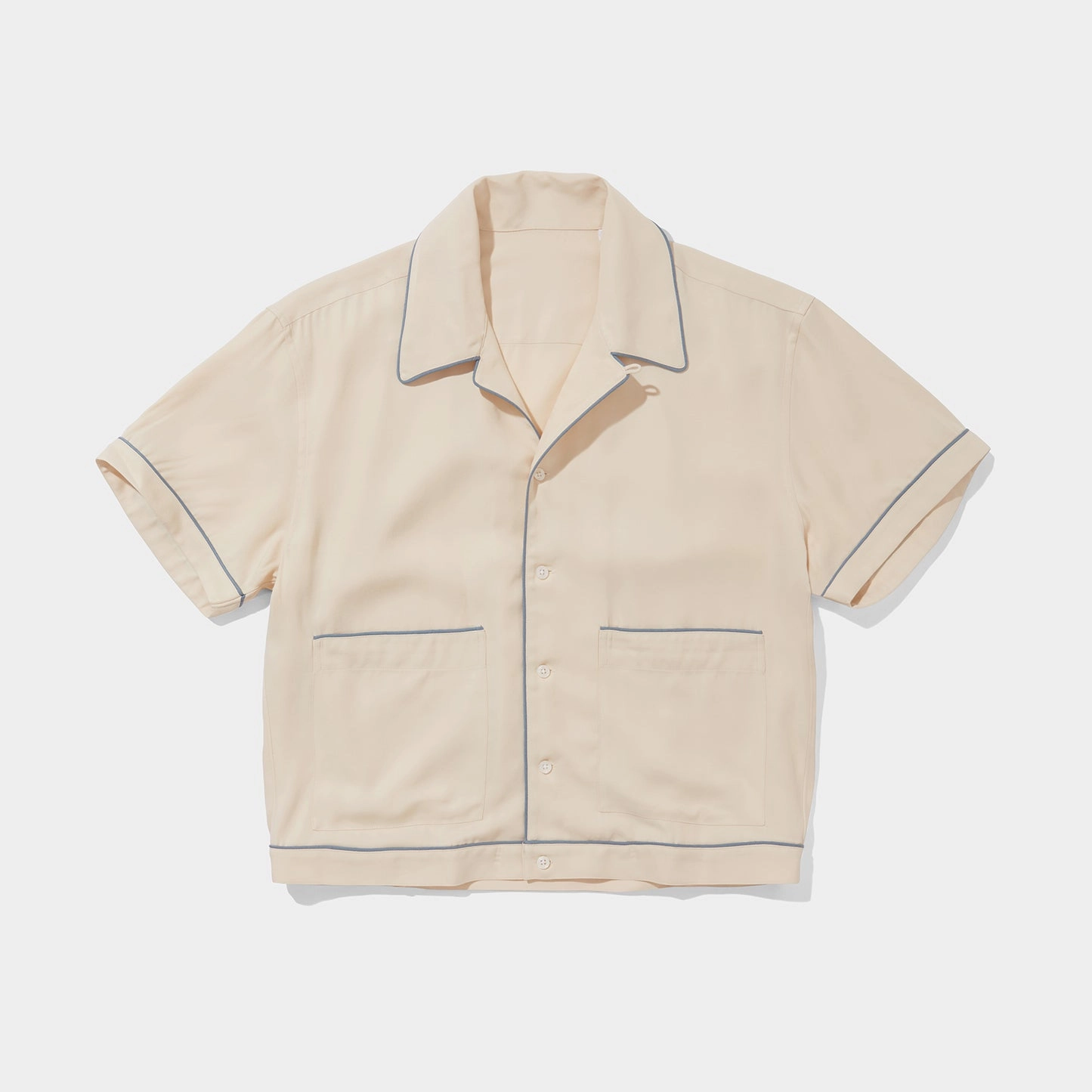 Piped Bowling Blouson Cream Ombre look