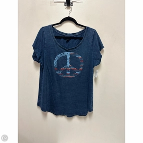 Top Short Sleeve By Lucky Brand In Navy, Size: Xl HighThreadCount Holiday Wear